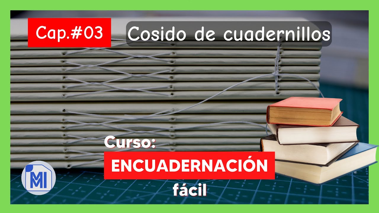 Curso encuadernación 📚 fácil #03: Aprende a coser las hojas de un libro a mano