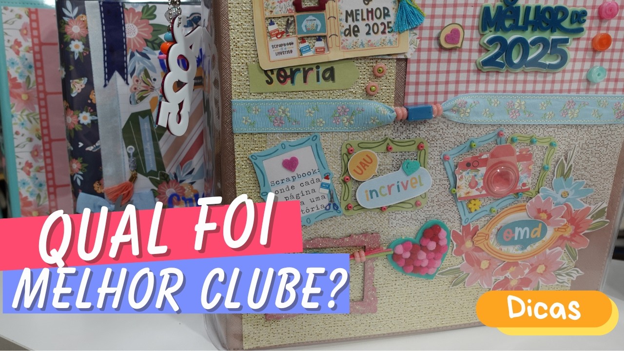 Tour Pelos Meus Álbuns de SCRAPBOOK dos Clubes! PÁGINAS QUE CONTAM HISTÓRIA