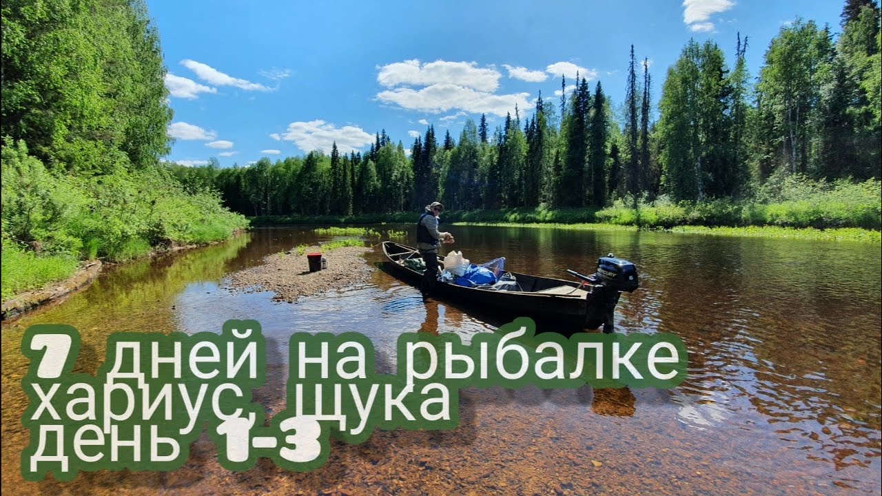 Рыбалка в Архангельской области. Хариус, щука. Часть 1.