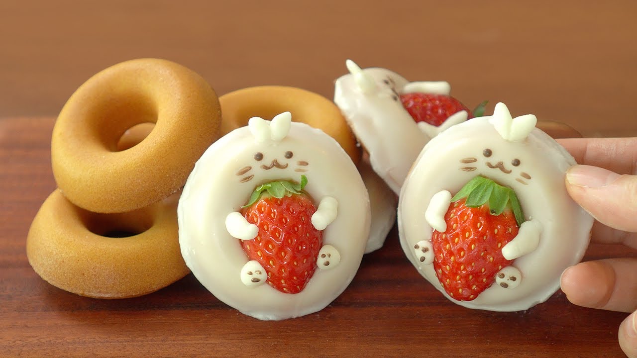 Лучший рецепт запеченных пончиков :: Клубничные пончики