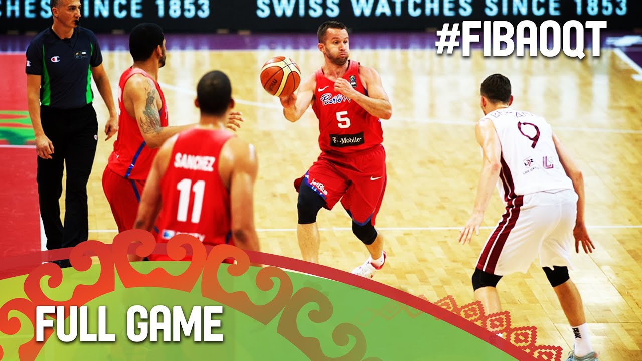 Latvia v Puerto Rico - Full Game - 2016 FIBA Olympic Qualifying Tournament - Serbia