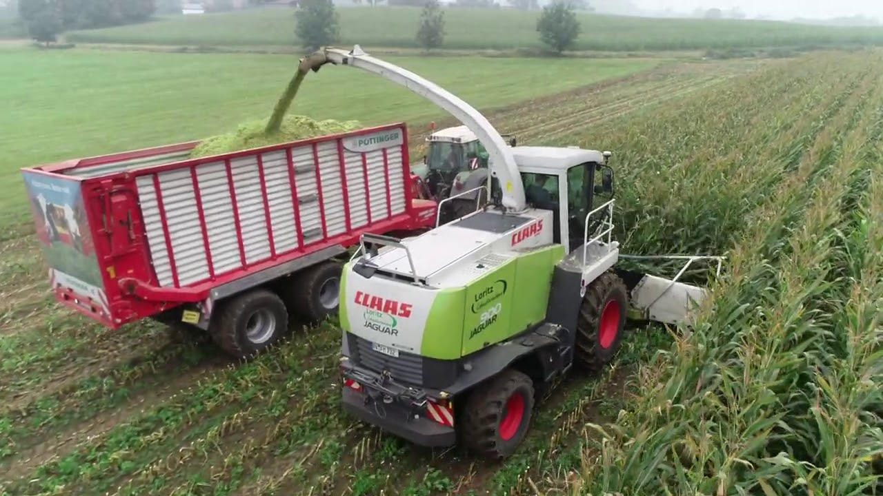 Maishäckseln 2020 Teil 3 LU Loritz mit Claas Jaguar 900 und Fendt 926, Krone, Pöttinger[4K]
