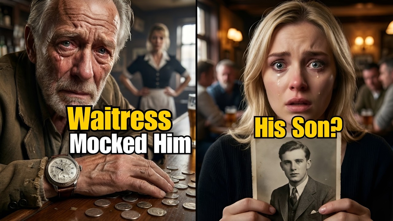 A Waitress Mocked an Old Man… Then a Young Female Noticed his watch - Full Story