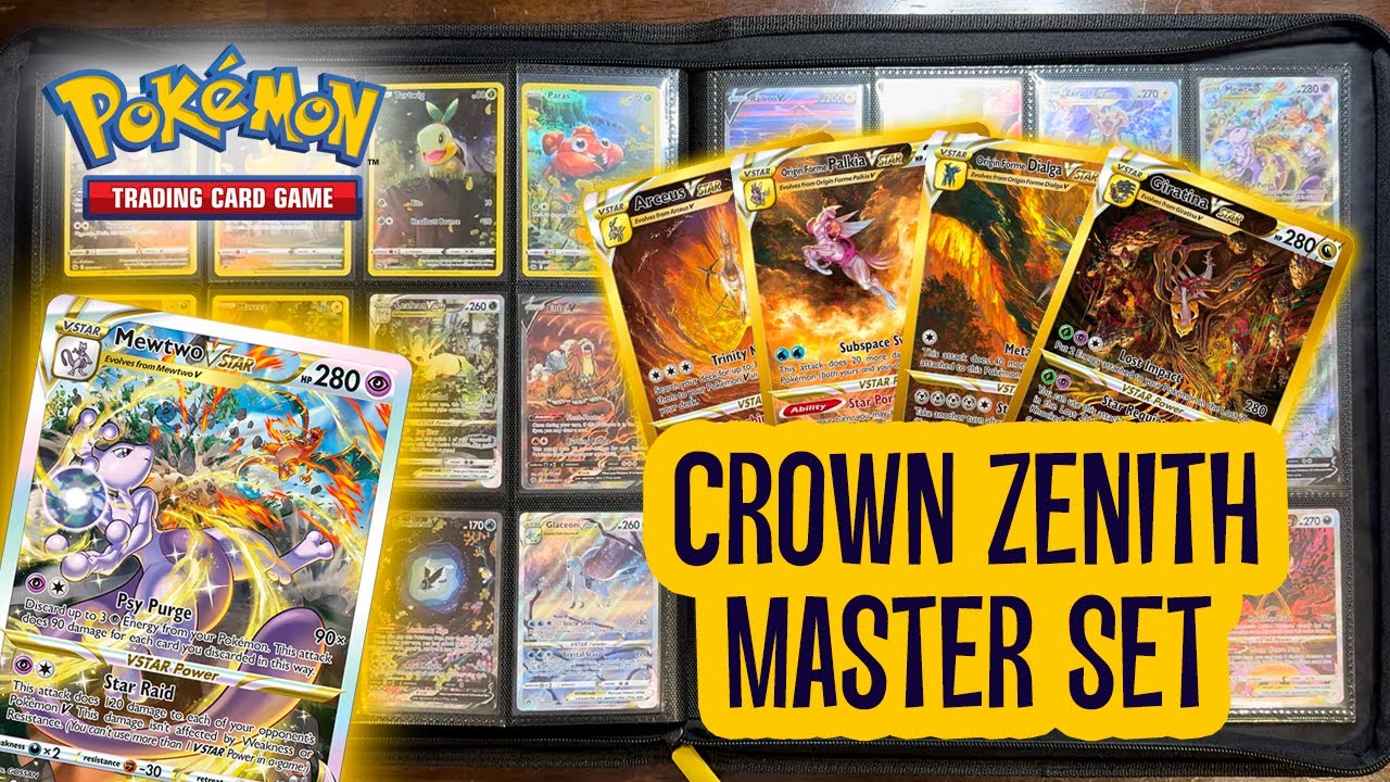 Pokemon Crown Zenith Полный мастер-набор — 342 карты!
