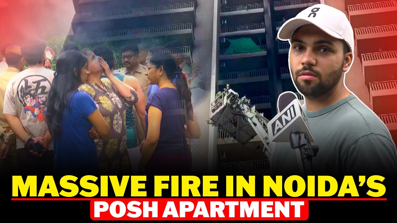LIVE: Fire Breaks out on 12th Floor of Noida&rsquo;s Ivy County Society in Sector 75 |Fire Brigade at Spot