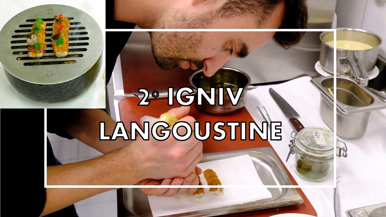 Langoustine & seabucktorn at 2* Igniv by Andreas Caminada - Bad Ragaz, prepared by Silvio Germann