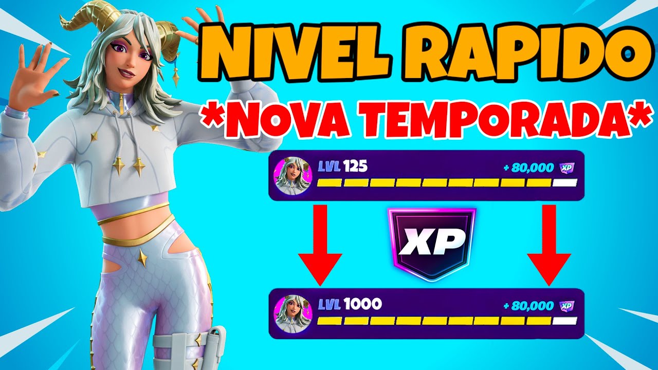 *SEM TIMER* MELHOR MAPA DE XP para SUBIR DE NIVEL RAPIDO na NOVA TEMPORADA