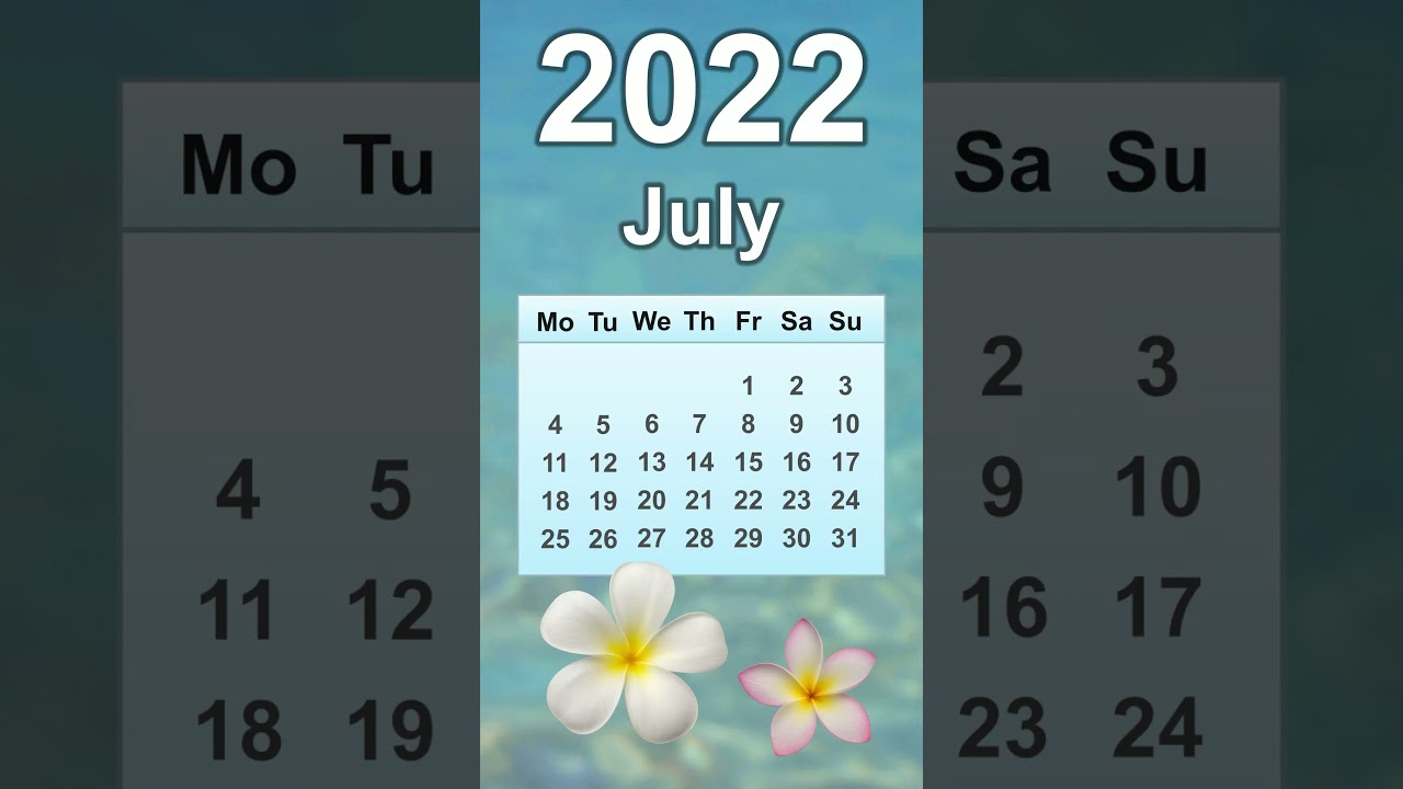 July 2022 Calendar