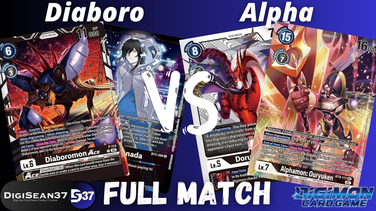 Diaboromon VS Alphamon | Digimon Card Game | BT14 Blast ACE