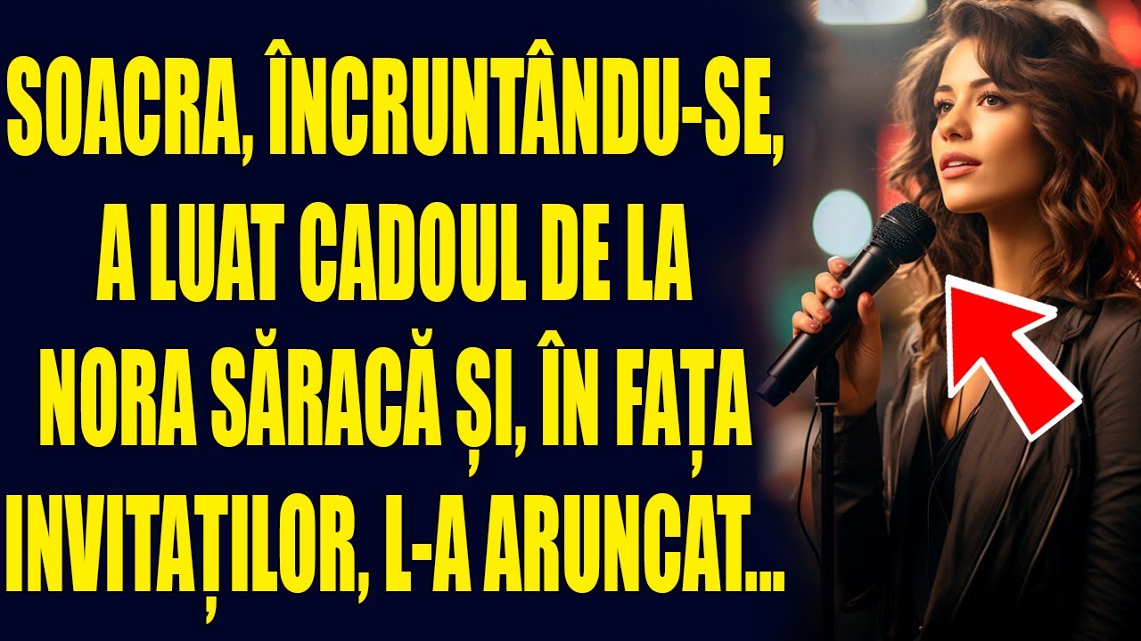 Soacra, încruntându-se, a luat cadoul de la nora săracă și, în fața invitaților, l-a aruncat...