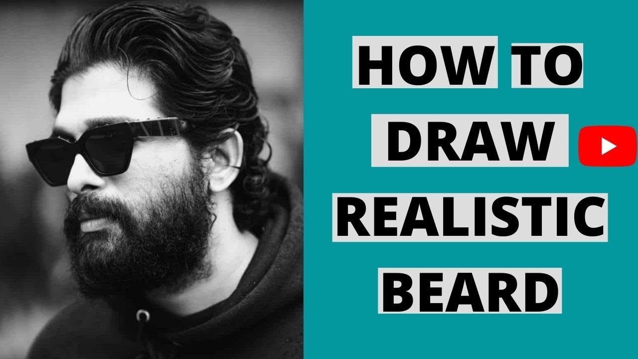 How to draw realistic Beard / step by step - TUTORIAL