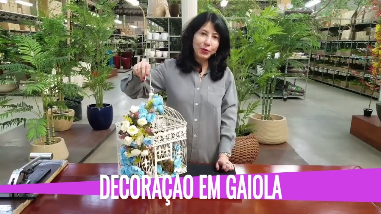Como Fazer um Lindo Arranjo Artificial em uma Gaiola Decorativa