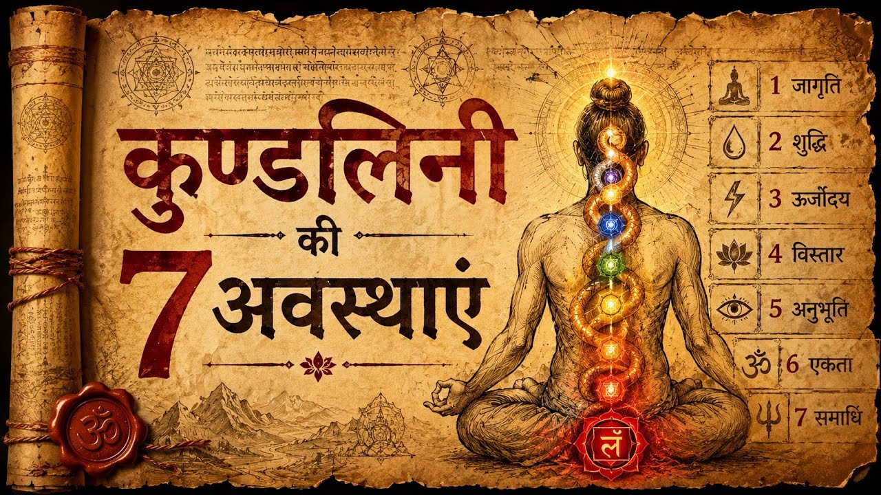 कुंडलिनी की सात अवस्थाओं की रहस्यमयी यात्रा: चेतना का महासागर 🐍🧘‍♂️🌊