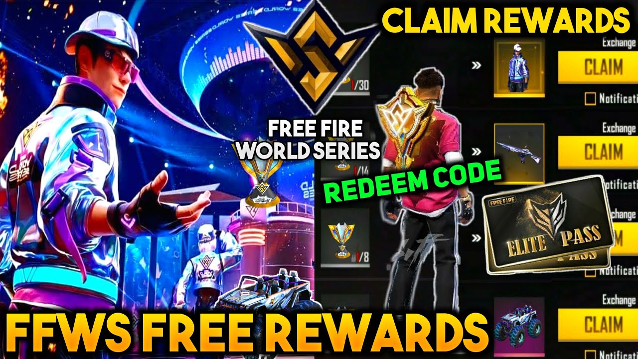 FREE REWARDS FFWS EVENT || FREE ELITE PASS ?? FREE FIRE WORLD SERIES EVENT FREE REWARDS