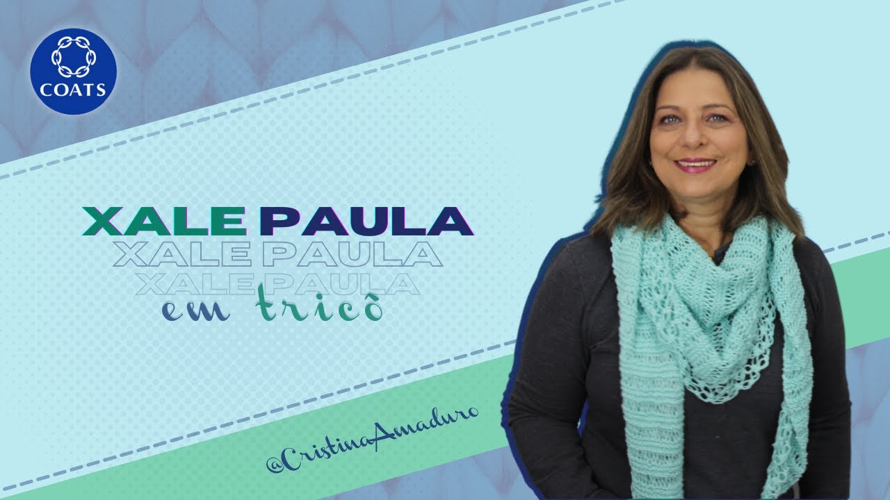 Xale Paula de tricô