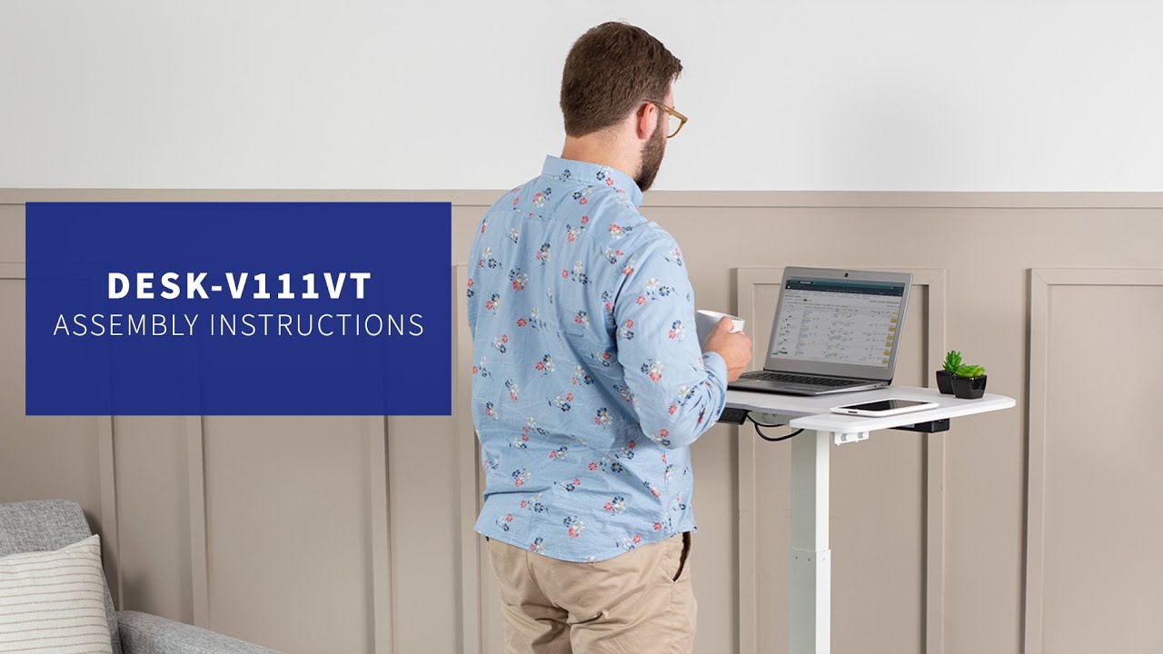 DESK-V111VT Adjustable Workstation Assembly by VIVO