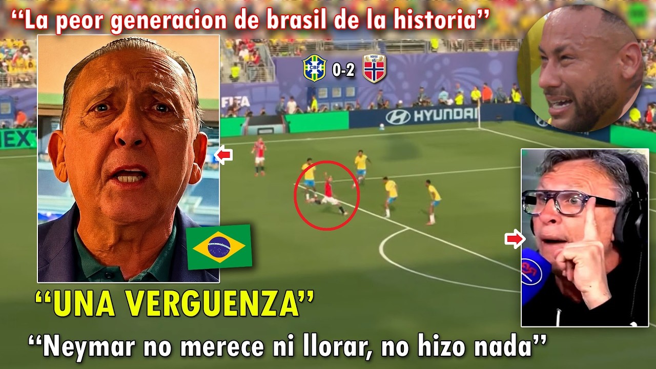 LLORAN! PERIODISTAS BRASILE&Ntilde;OS EXPLOTAN tras ELIMINACION de BRASIL VS NORUEGA 2-0 HOY