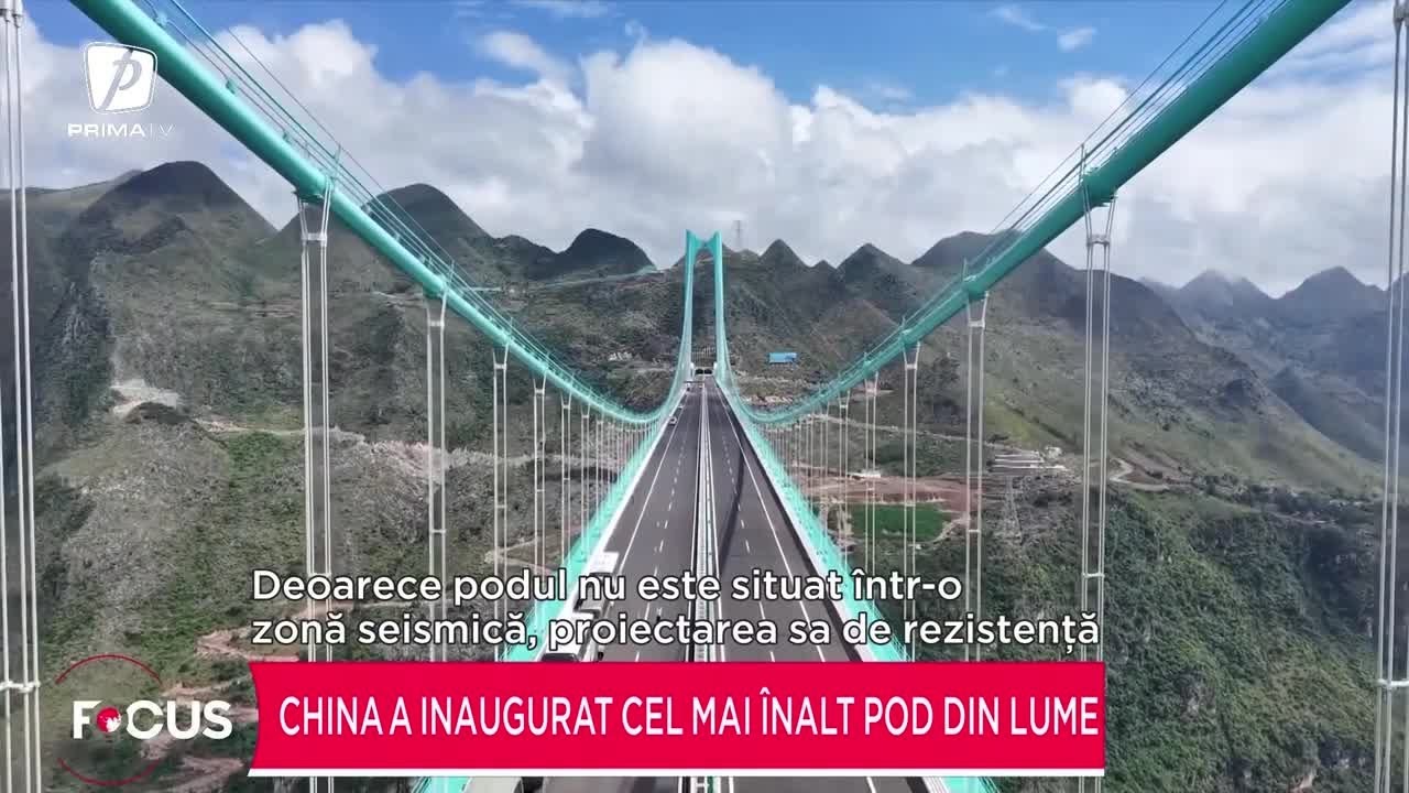 China a inaugurat cel mai &icirc;nalt pod din lume