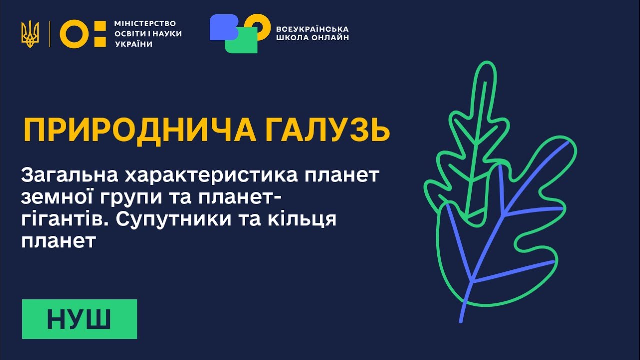 Природнича галузь. Загальна характеристика планет земної групи та планет-гігантів