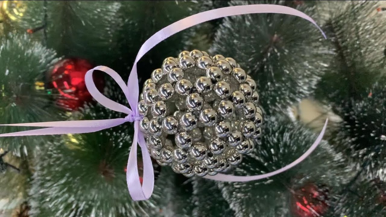 Comment fabriquer une boule en PERLE, DÉCORATION NOËL.