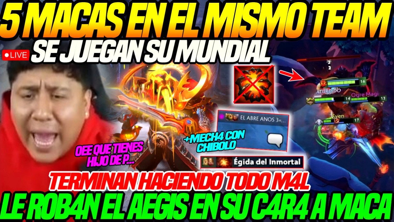 😲LE ROB4N el AEGIS a MACARIUS en su C4R4😲5 MACAS se juegan su MUNDIAL, TERMINAN HACIENDO TODO M4L