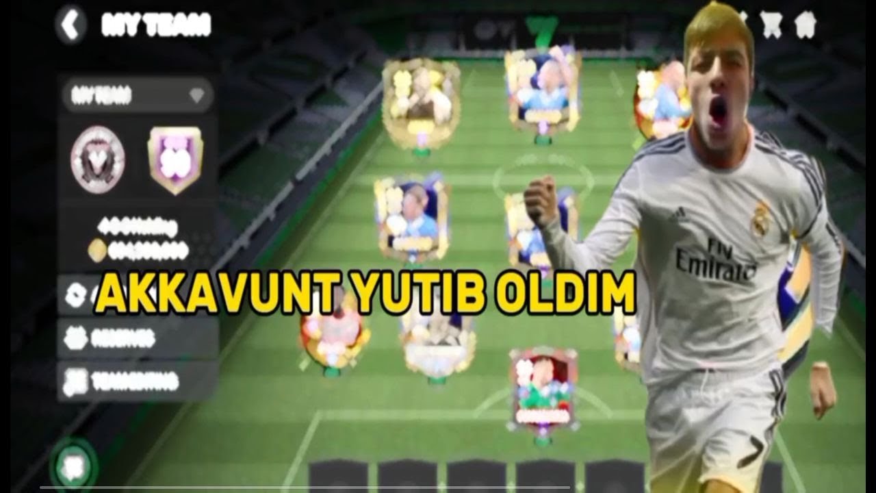 AKKAVUNT YUTIB OLDIM😱 1 vs 1 O'YNAB AKK YUTDIM 😍 | AKKAVUNT OBZOR | FC MOBILE UZBEK TILIDA