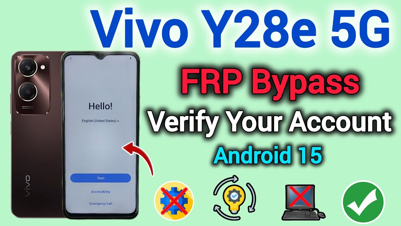 Vivo Y28e 5G || FRP Bypass || Android 15 || Verify Your Account || Without Pc || New Method || 2025.