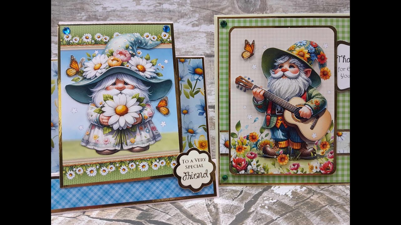 Cardmaking with Hunkydory's - A Bouquet of Gnomes Pocket Pad