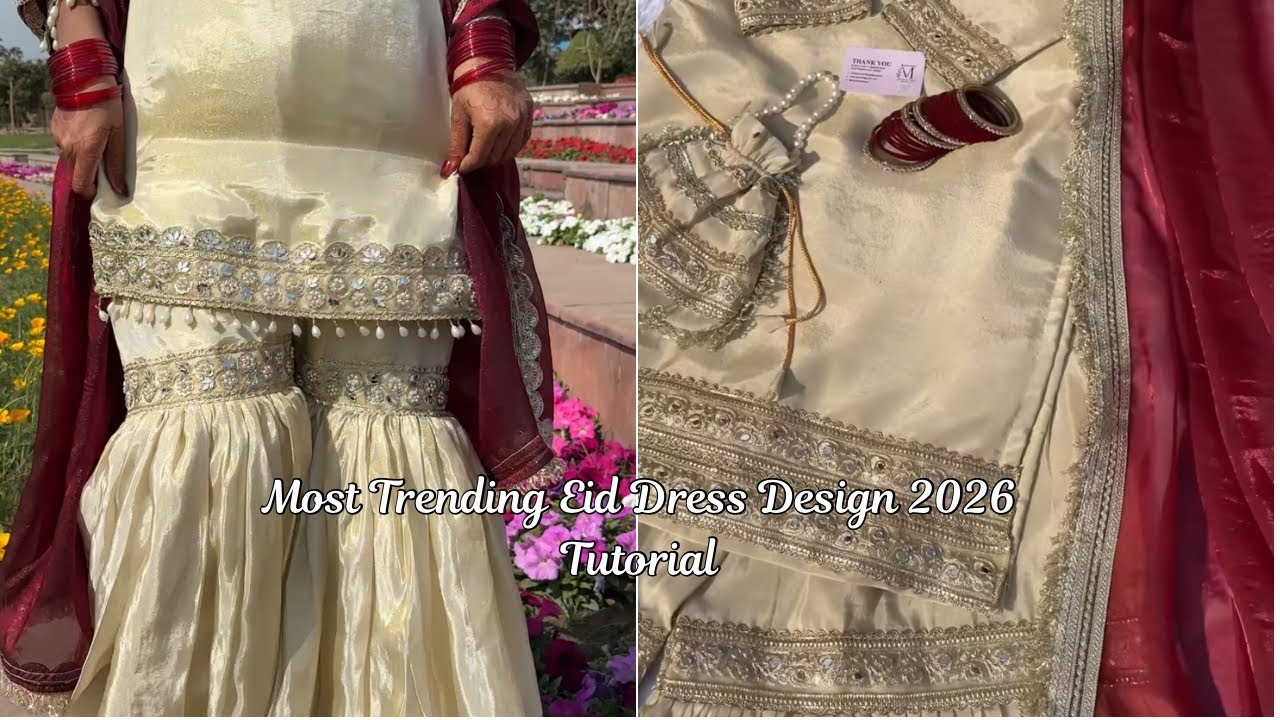 Let’s Make a Beautiful Eid Outfit at Home | Easy Designer Dress 