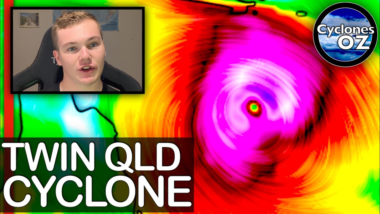 Australia: Developing Twin Cyclones in the Coral Sea, Supercell Thunderstorms Forecast