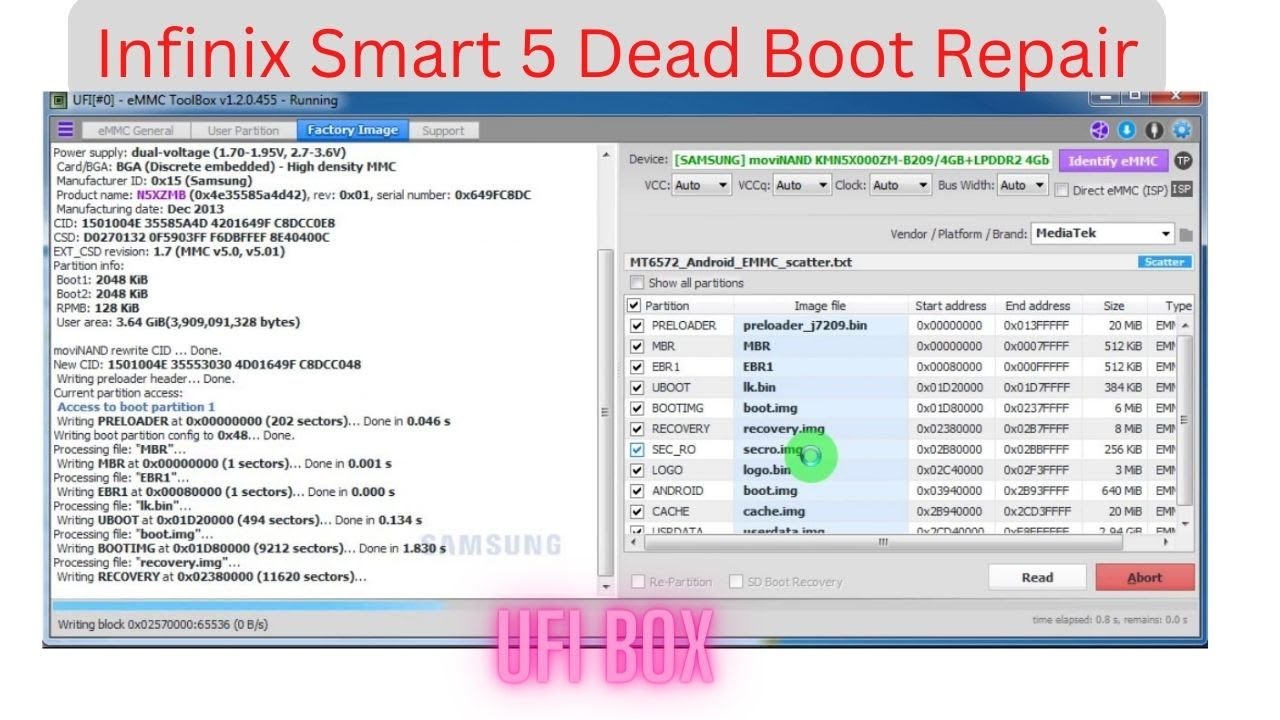 Infinix smart 5 dead boot repair ufi box