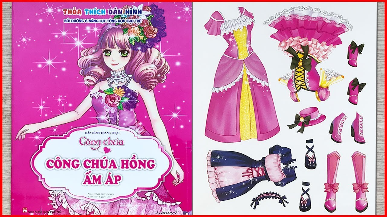 SÁCH DÁN HÌNH TRANG PHỤC CÔNG CHÚA TẬP 6 BÚP BÊ HỒNG ẤM ÁP - Sticker dolly dressing (Chim Xinh)