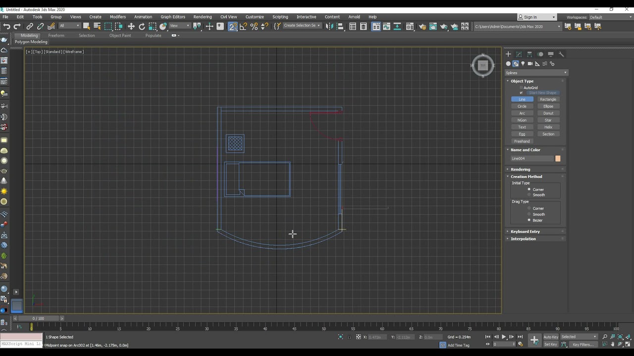 &iquest;C&oacute;mo hacer muro curvo en 3D Max?