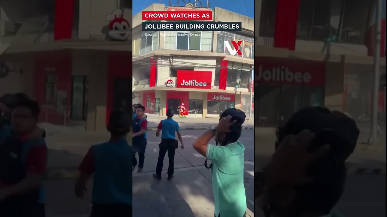 Chaos In General Santos As Jollibee Building Crashes Down During 7.8 Earthquake | VERTEX