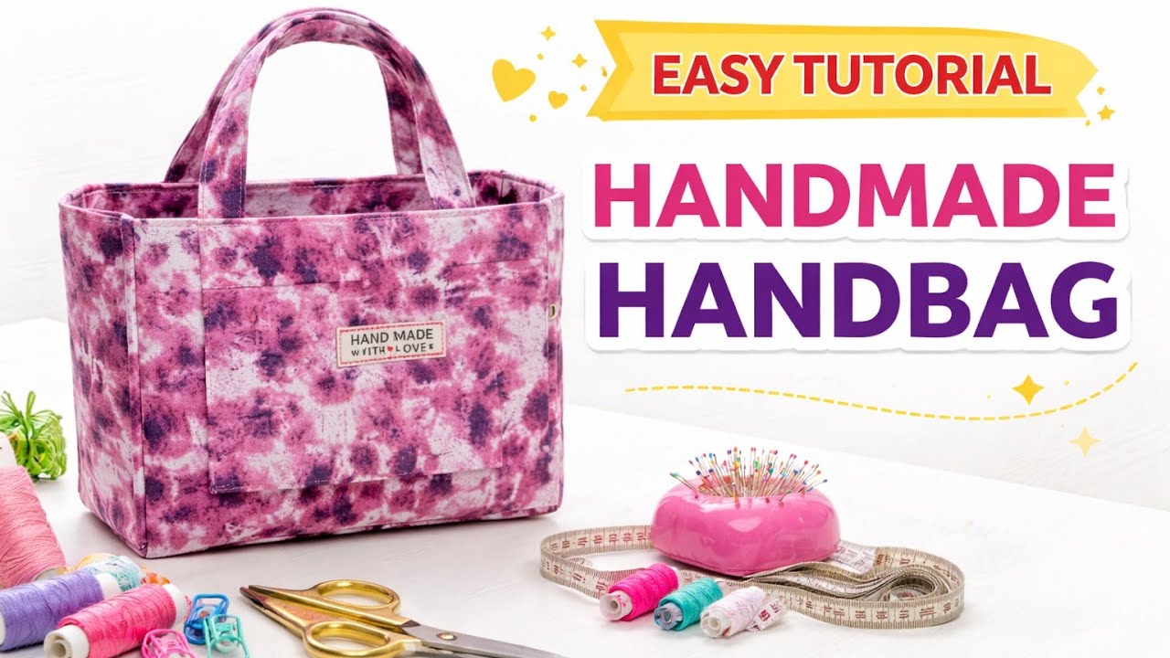 रेडीमेड स्टाईल बैग बनाने का तरीका - Trendy handbag making at home/shopping bag