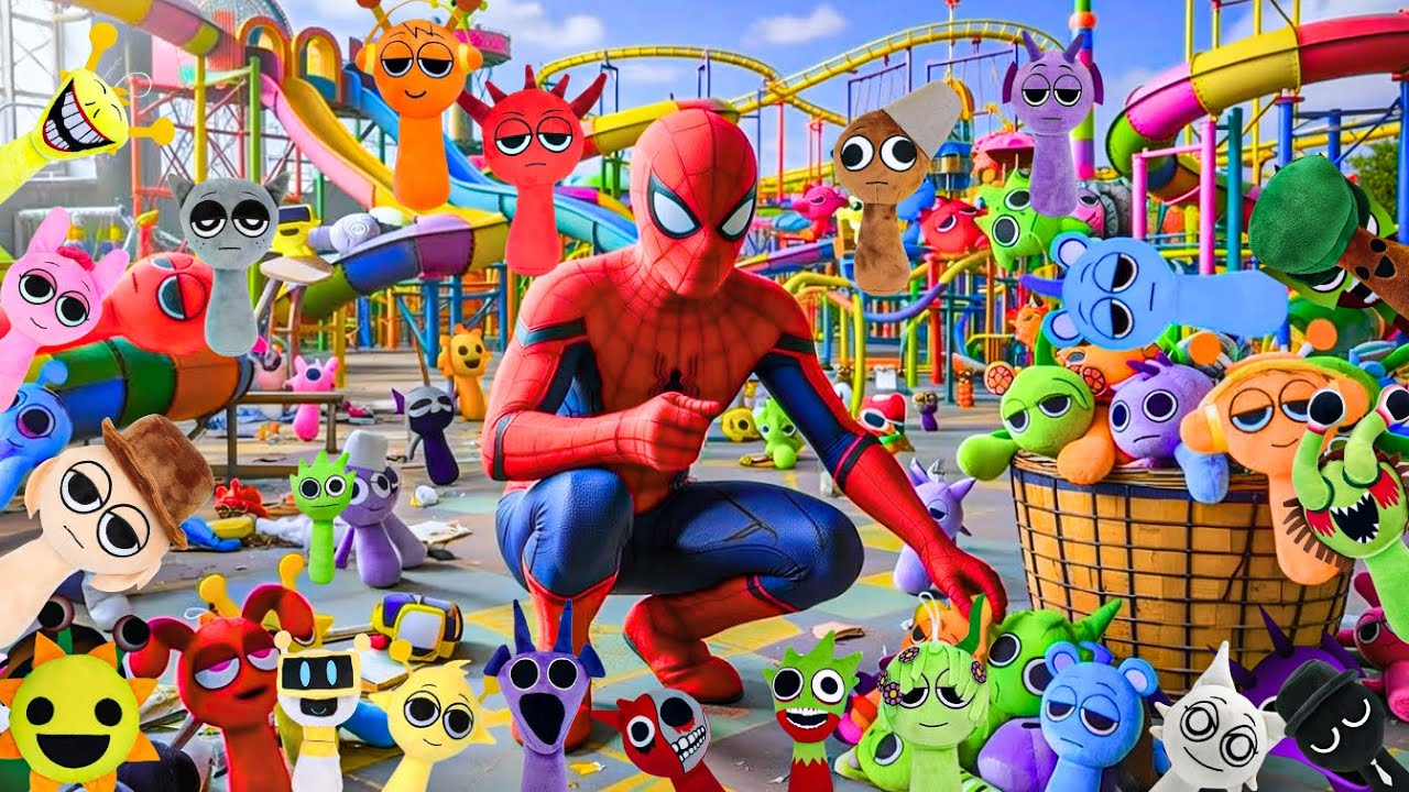 Something Is Wrong in This Playground… Sprunki Keep Appearing 😱  Real Life Spider Man