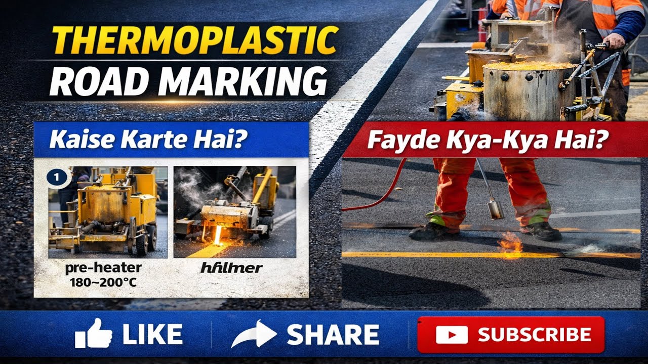 Thermoplastic Road Marking Process/ रोडमार्किंग के फायदे क्या-क्या होते हैं?