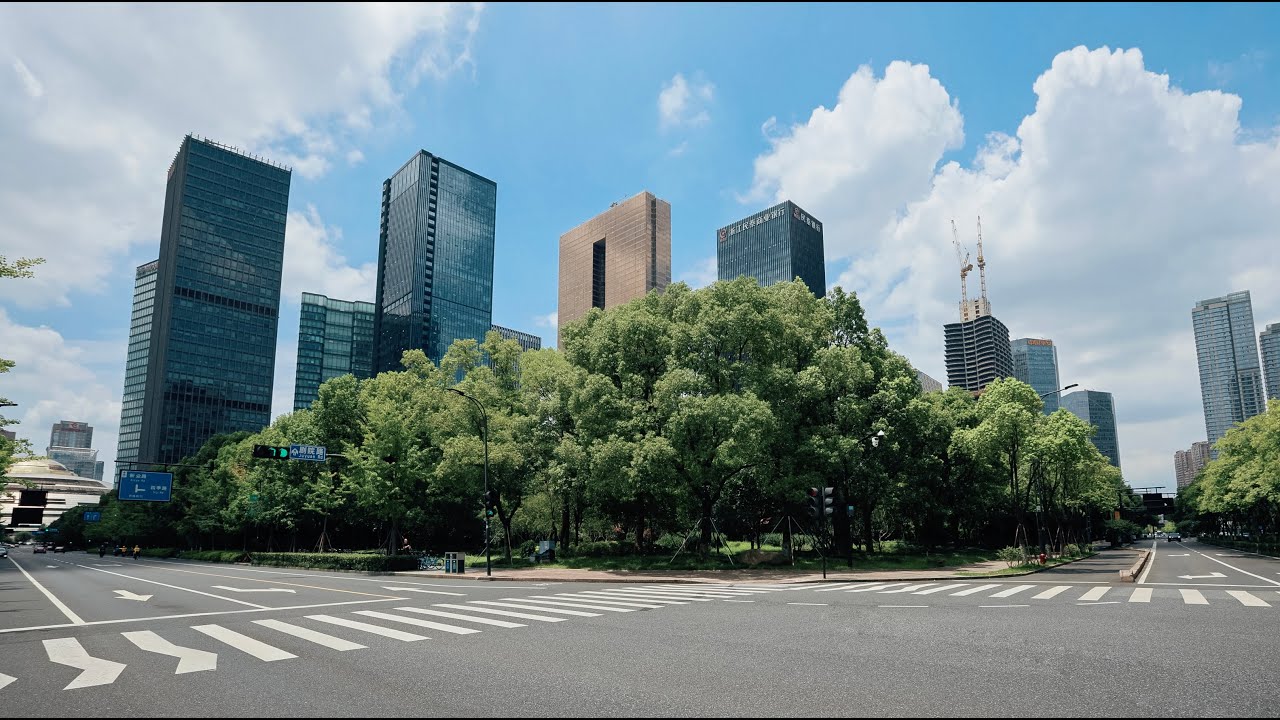 「4K」Hangzhou cbd Qianjiang New City walk