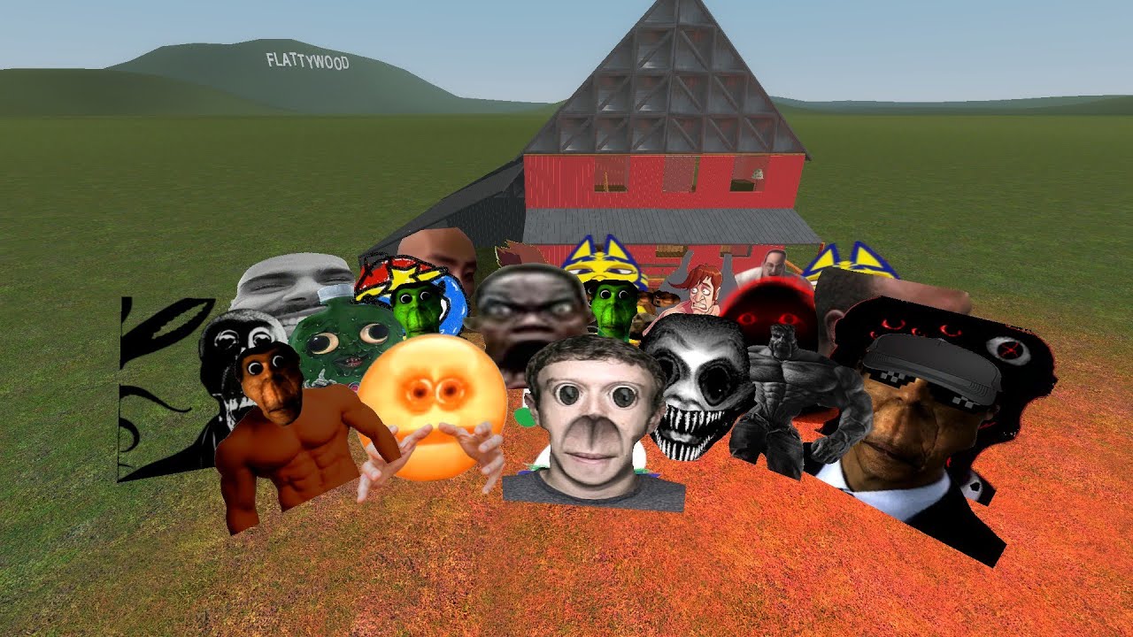 Nextbot breaks buildings (Garry's Mod) (Obunga)