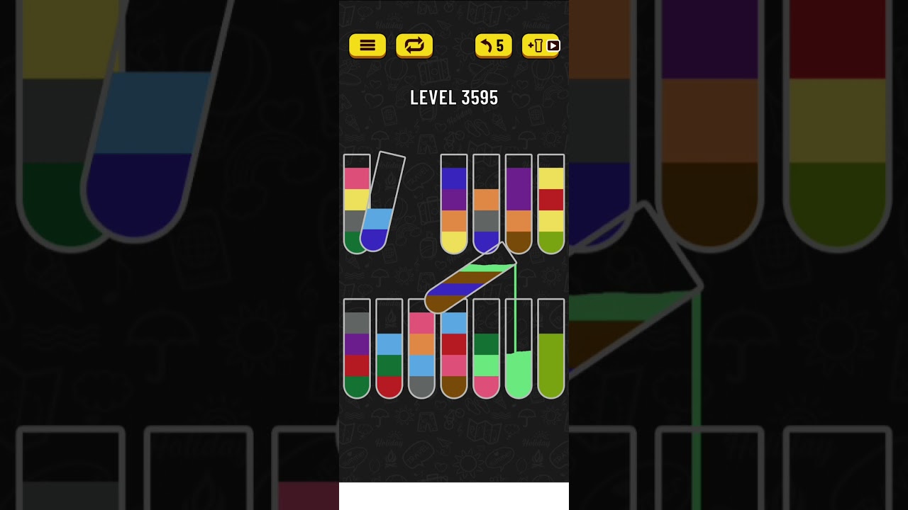 water sort puzzle level 3595