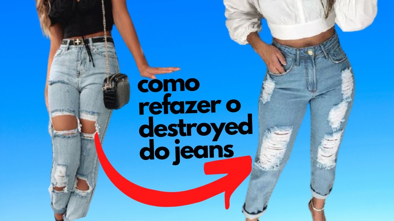 SAIBA COMO RECUPERAR SEU JEANS RASGADO  - LEARN HOW TO RECOVER YOUR TORN JEANS  - DIDA OLIVER