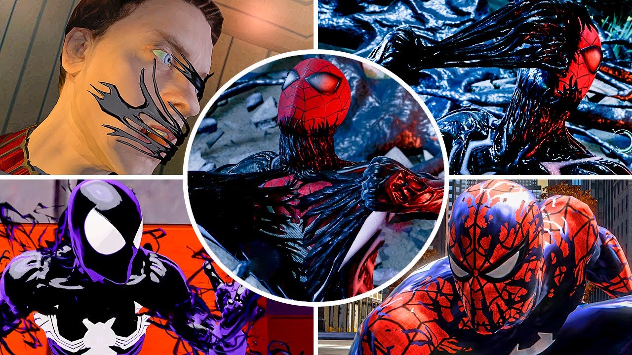 Evolution of Black Suit Taking Over Spider-Man in Games (2005 - 2023)