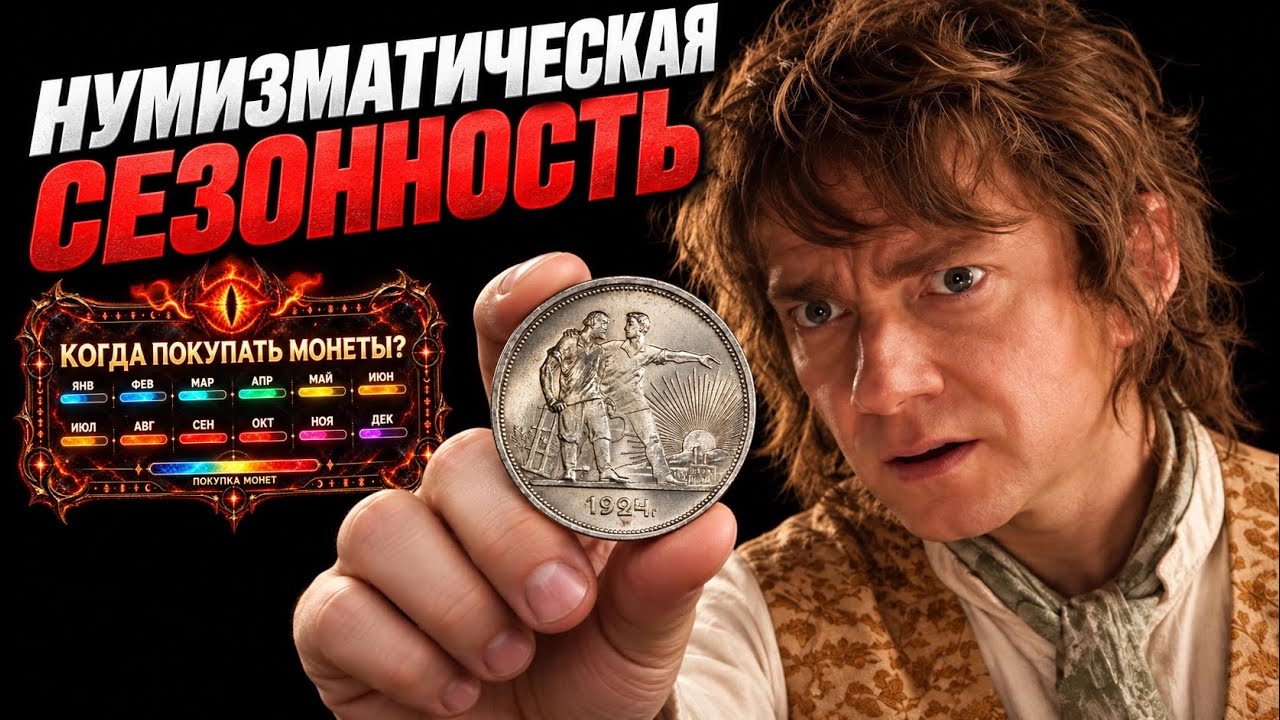 В какой МЕСЯЦ покупать МОНЕТЫ выгоднее всего? Разбираем сезонность рынка нумизматики! Серебро, коп