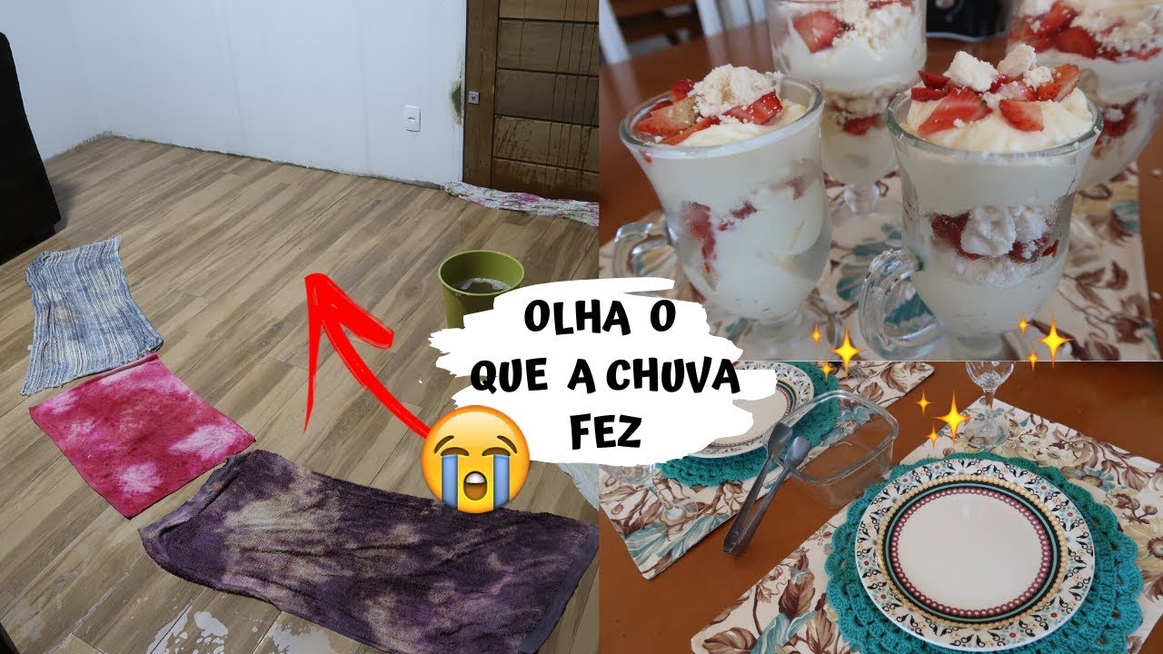 A CHUVA ALAGOU A CASA NOVA! + receita de merengue de morango ♥ Greice Brigido