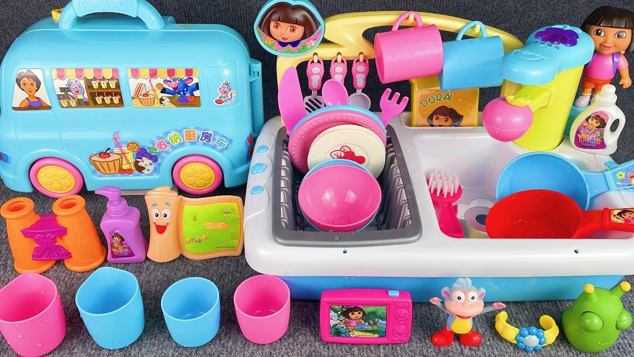 10 Minutes Satisfying with Unboxing Kitchen Sink Pool Laundry Set Review Toys | ASMR 