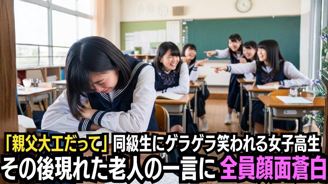 「こいつの親父大工だって」同級生にゲラゲラ笑われる女子高生→教室に現れた老人が一言発し、全員が顔面蒼白に…