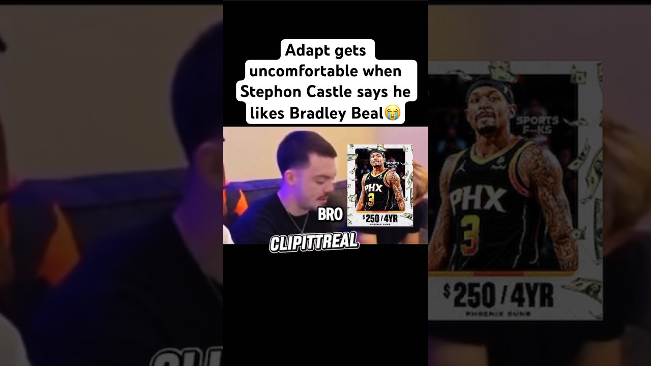 Adapt gets uncomfortable when Stephon Castle says he likes Bradley Beal😭#stephoncastle #fazeadapt