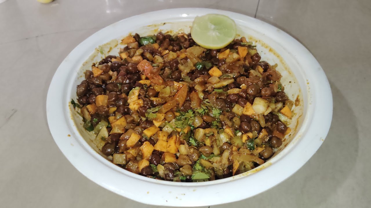 High protein काला चना chat recipe at home। chana chat recipe. 