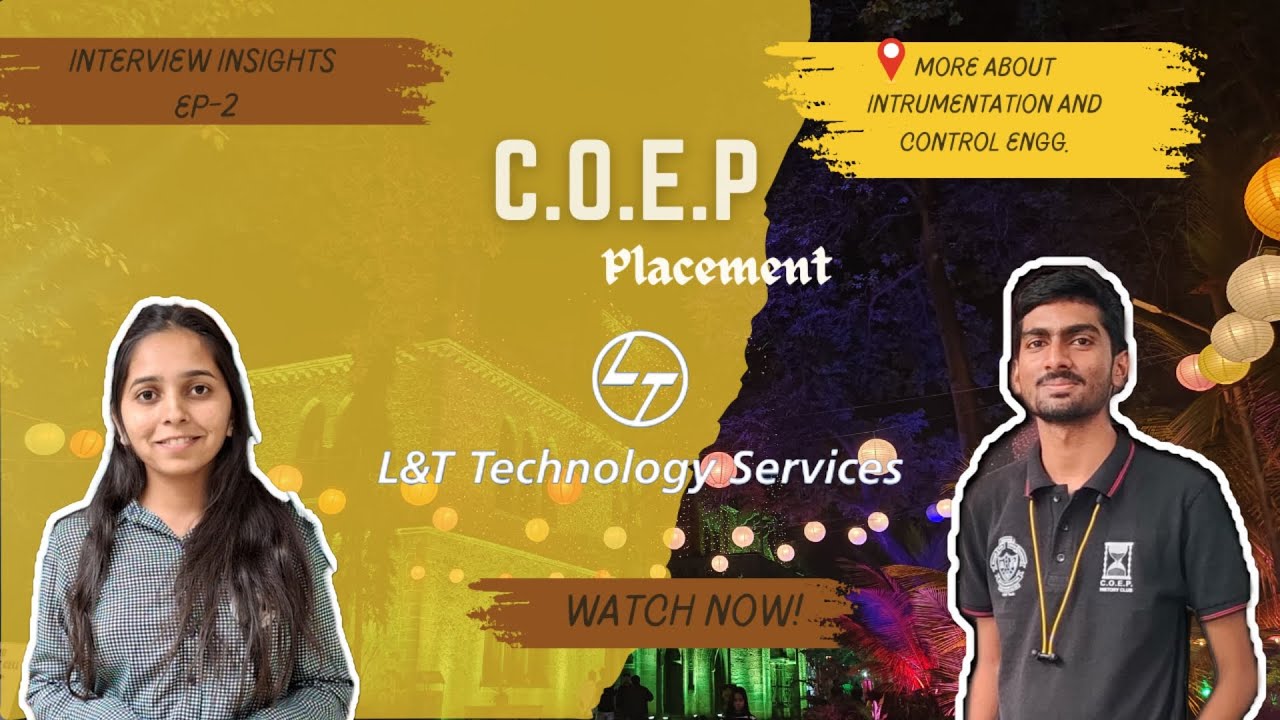 #coep  Placement|Tech Talk|L&T |Aditya A.[Instrumentation and Control]#exam #placement #engineering