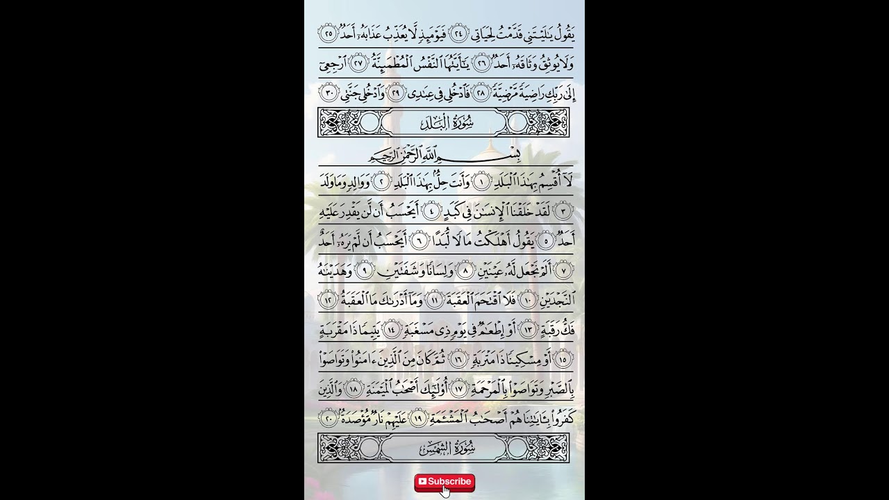 تلاوة القرآن - QURAN RECITATION
